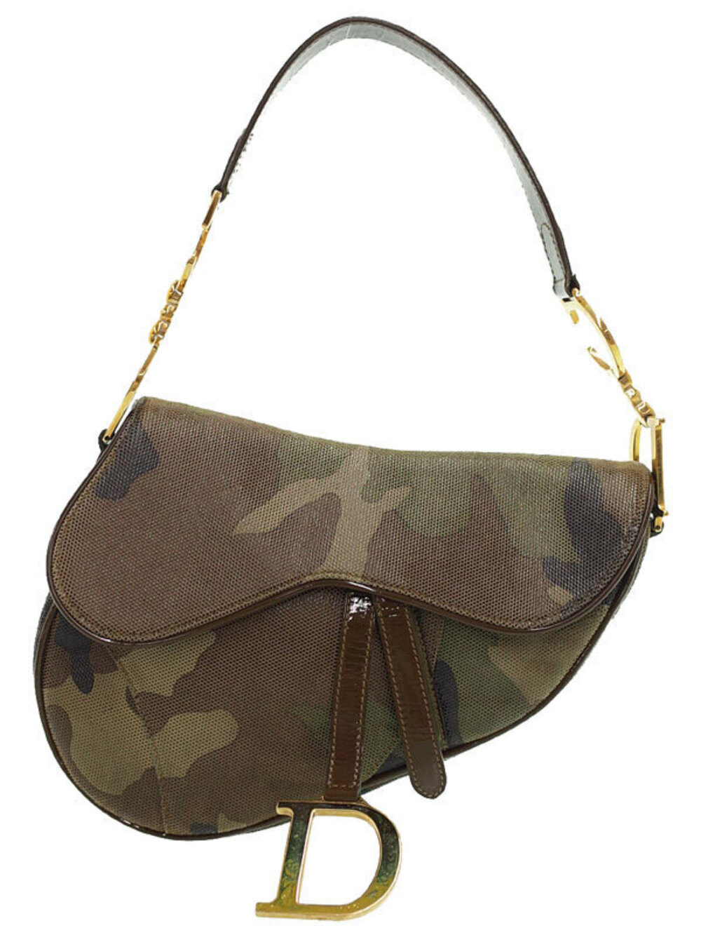 Christian Dior Camouflage Saddle Bag Hobo